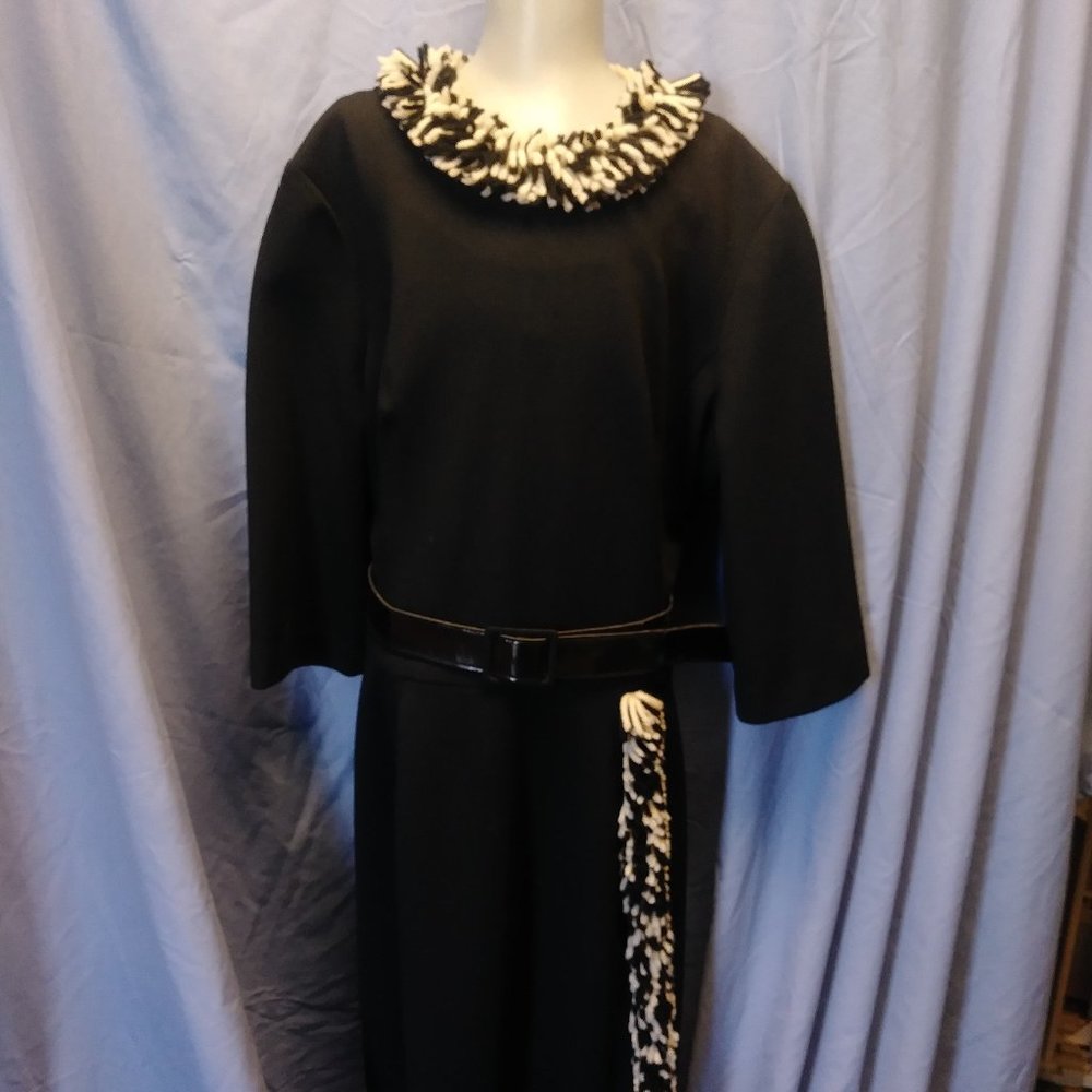 Vintage Edith Flagg Knit Black Dress